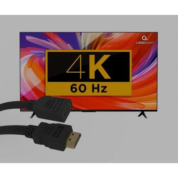 Gembird HDMI удлинитель CC-HDMI4X-10 3 м, HDMI A мужской, HDMI A женский, HDMI 2.0, 18 Гбит/с, 3D, ARC, черный (CC-HDMI4X-10)