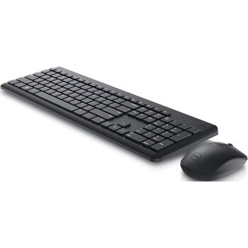 Dell Клавиатура и мышь KM3322W, 2.4 GHz, 3 кнопки, батареи 2xAAA, 1xAA, беспроводное соединение, черный (580-AKGJ)