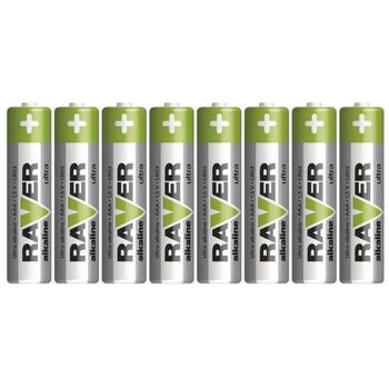 Emos Щелочная батарейка RAVER AAA LR03 B79118, 1,5В, 8шт, 10,5x44,5мм, от -20 до +60°C, срок хранения 7 лет (B79118)