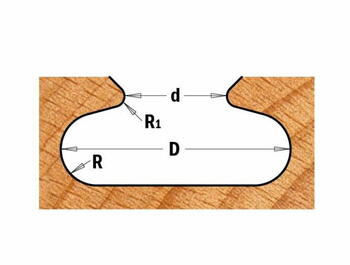 Cmt Frēzes asmens K955-190, 19,05mm, 19,05mm, 57,2mm, 8mm, 2, 2,4mm, koks, HW (K955-190)