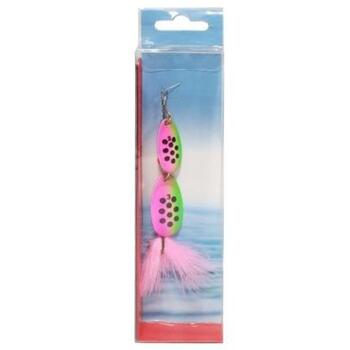 Pro Catch rotējošais vizulis DPC35 9157305, 4 cm, 3. izmērs, divas lapiņas, dekoratīvas spalvas uz āķa, asaris, līdaka (9157305)