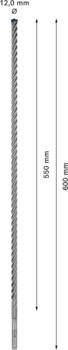 Triecienurbis SDS plus-7X 12x550x600mm, 1 gab., Perforatora urbjiem EXPERT SDS PLUS-7X TRIECIENURBIS PERFORATORIEM, 2608900114, BOSCH (2608900114)