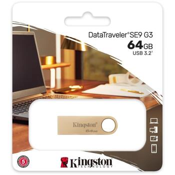 Kingston DataTraveler флеш-накопитель DTSE9G3/64GB, 64GB, 220MB/s, 100MB/s, USB Type-A, металлический корпус (DTSE9G3/64GB)