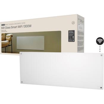 Mill sildītājs GL1300WIFI4, 1300W, 15-19m², balts, WiFi, Zigbee 3.0, Tibber, Homey, LED displejs, X-alumīnija sildelements (GL1300WIFI4)