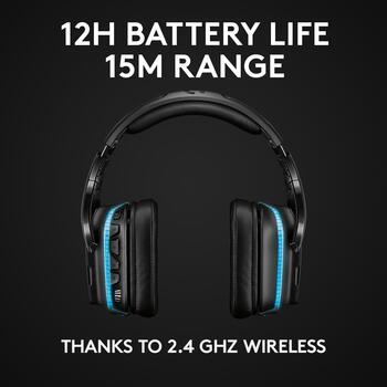 Logitech Austiņas G935/981-000744 50 mm, 20 - 20000 Hz, 20 m, 6 mm mikrofons, RGB apgaismojums, DTS 7.1, bezvadu (981-000744)