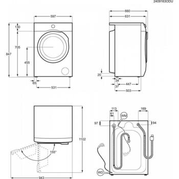 Electrolux стиральная машина EW8FG5602CDE, 11кг, 1600об/мин, 73л, A, паровая программа, SmartSelect, SteamRefresh, Connected+ (EW8FG5602CDE)