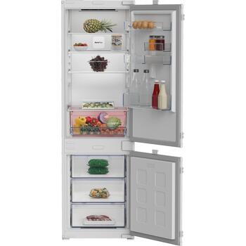 Beko Холодильник B3BCNA294HS, 194L, 76L, 37dB, Встраиваемый, NoFrost, Электронное управление, Сдвижные петли (B3BCNA294HS)