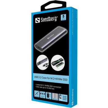 Sandberg Корпус M.2+NVMe SSD 136-39, 1.8