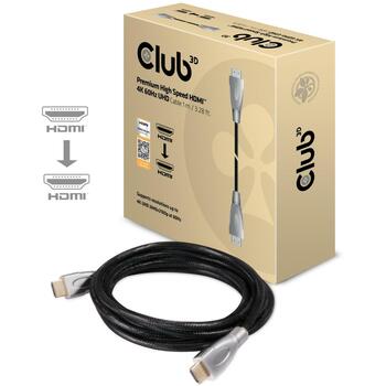 Club3D HDMI на HDMI кабель CAC-1311 1 м, 4K 60Hz, 18 Гбит/с, 3D, Premium High Speed с Ethernet (CAC-1311)