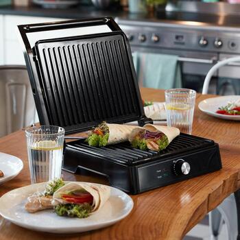 Lovio Гриль LVEG001BK, 2000W, 2x290x240mm, 180° открытие, защита от перегрева, нескользящие ручки (LVEG001BK)