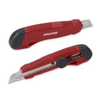 Kreator нож KRTH00104, 18mm, 109mm, отламывающееся лезвие, фиксатор, округлая рукоятка (KRTH00104)