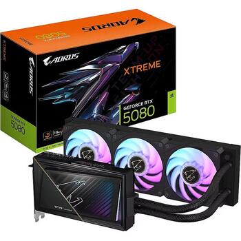 GIGABYTE AORUS GeForce RTX 5080 XTREME WATERFORCE 16G GV-N5080AORUSX W-16GD, 16GB GDDR7, 256bit, 30Gbps, 2805MHz, 3xDP 2.1a (GV-N5080AORUSX W-16GD)