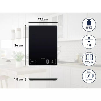 Soehnle Page Profi 100 1061506, 15кг, 1г, таймер, ЖК-дисплей, стеклянная поверхность, автоотключение (1061506)