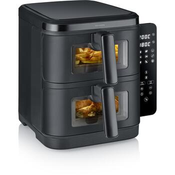 Severin Gaisa fritieris FR 002468, 2800W, 2 grozi, 9 programmas, 2x5.5l, skārienekrāns, mazgājamas daļas (FR 002468)