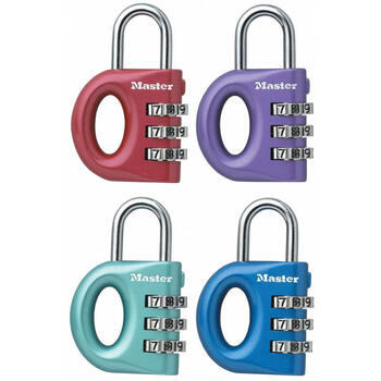 Навесной замок с комбинацией из 3 букв 32 мм 17 мм цветной 633EURD MASTERLOCK (633EURD)