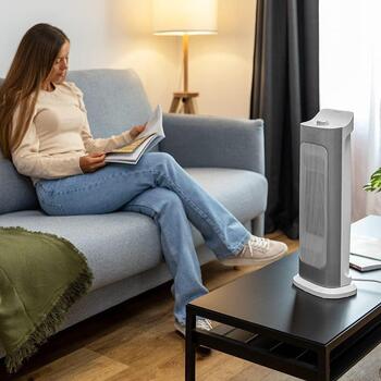 Cecotec keramiskais sildītājs ReadyWarm 6700 Ceramic Sky 5823, 2000 W, 3 jaudas līmeņi, 20 m², 45 m³, balts, klusa oscilācija (5823)