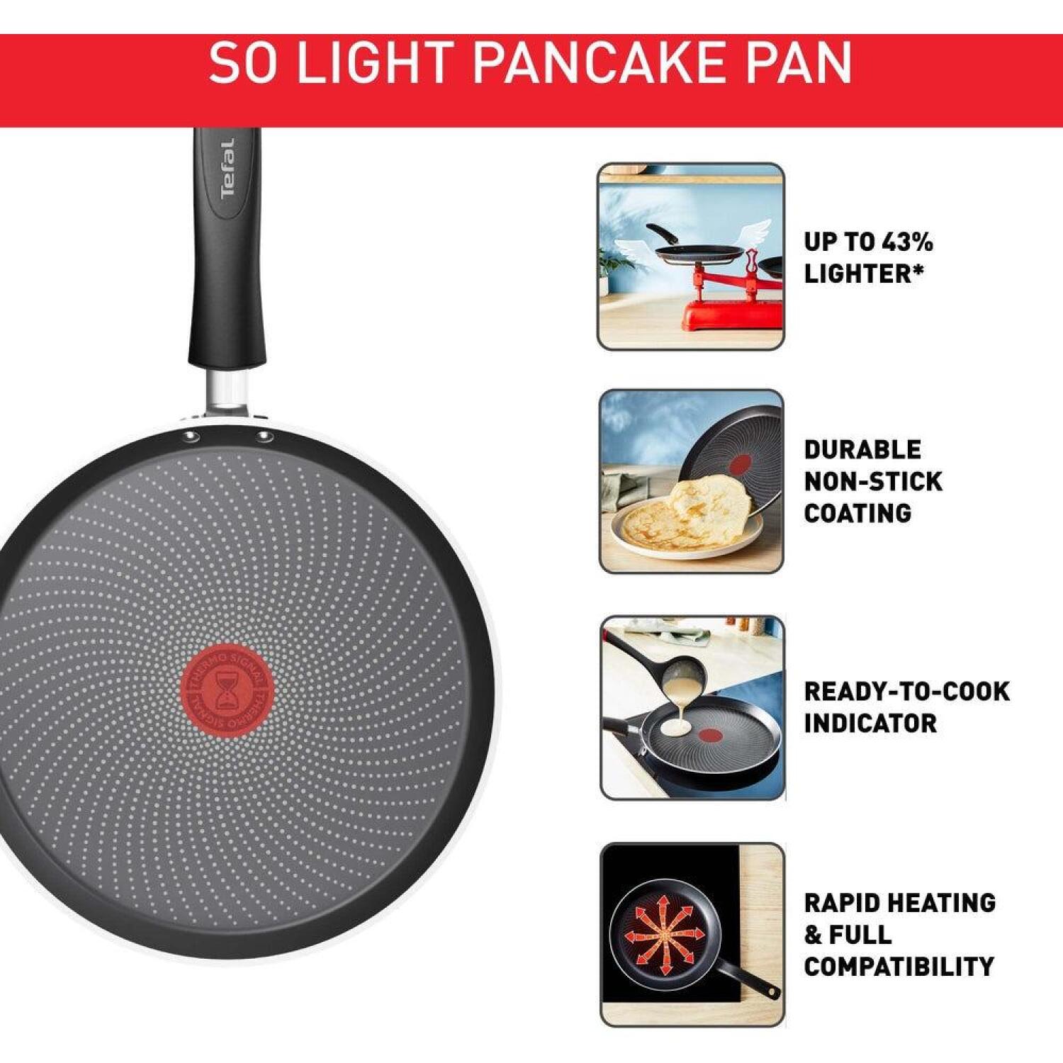 Tefal Сковорода H0563842, 25см, Алюминий, Подходит для индукционной плиты, Устойчивое антипригарное покрытие, Фиксированная ручка (H0563842)