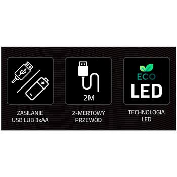Manta Неоновые огни SNL70PK, 5W, 5V, розовый, 2м кабель, петли для подвешивания, удобный выключатель (SNL70PK)