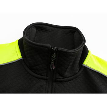 Pesso Hi-vis jaka FL06_B-3XL, 3XL, melna/dzeltena, 100% poliesters, 155g/m², atstarotāji, rāvējslēdzējs (FL06_B-3XL)