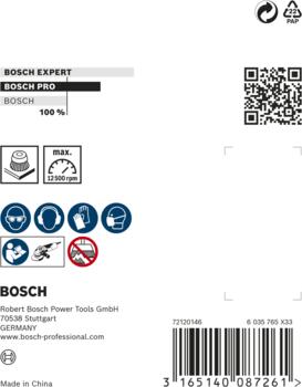 Metāla suka leņķa slīpmaš D 75 mm, 1 gab.,nerūs.tēr, Mazām leņķa slīpmašīnām PRO STAINLESS STEEL HEAVY STIEPĻU SUKA, 2608622060, BOSCH (2608622060)