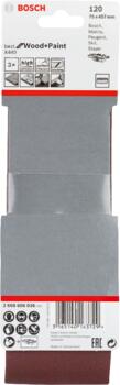 Slīplente kokam 75x457,K120, 3 gab., Lentes slīpmašīnām PRO X440 SLĪPLENTA, 2608606036, BOSCH (2608606036)