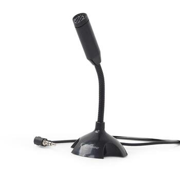 Gembird Настольный микрофон MIC-D-02, чувствительность -62 дБ, частота 100 - 16000 Гц, проводной, 3.5 мм, длина кабеля 1.1 м (MIC-D-02)