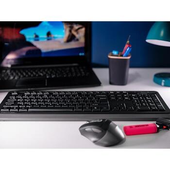 A4Tech FStyler комплект клавиатуры и мыши A4TKLA47478, 15м, 1xAA, 6 шт, 2000 dpi, USB, беспроводной, мембранный, серый (A4TKLA47478)