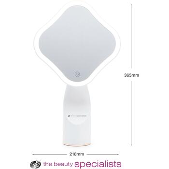 Rio Зеркало для макияжа MMIF-EU/1.1, белое, LED подсветка, USB зарядка, 360° поворот, сенсорное управление (MMIF-EU/1.1)