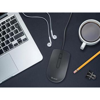 Tracer optiskā pele TRAMYS47433, 800 DPI, 3 pogas, USB, melna, vadu, birojam (TRAMYS47433)