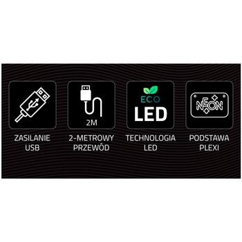 Manta Неоновые огни SNL90MT, 5W, 5V, 2м USB кабель, многоцветный, петли для подвешивания, регулятор яркости (SNL90MT)