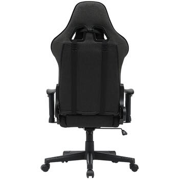 Spēļu krēsls ar auduma apdari 2D regulējami roku balsti 90°–180° atzveltne galvas un jostas spilveni Class-4 gāzes pacēlājs līdz 150 kg Crest FCH01 Pelēks CNS-FCH01 CANYON (CNS-FCH01)
