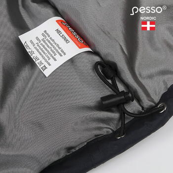 Pesso Ziemas jaka Helsinki HELSINKI_J-S, melna, S, 5000mm, 3000g/m² 24h, vēja aizsardzība, noņemama kapuce (HELSINKI_J-S)