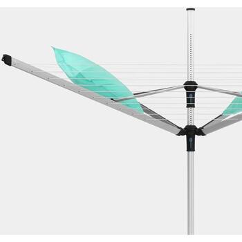 Brabantia 100246 вращающаяся сушилка для белья, 50м, металлический штырь, чехол, сумка, Metallic Grey (100246)