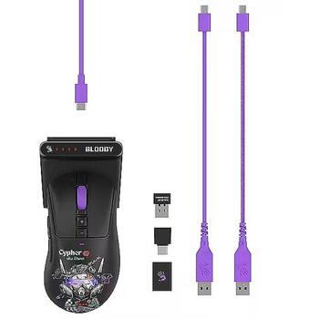 A4Tech Мышь A4Tech Bloody R73 A4TMYS47744, 300 мАч, 8 кнопок, 20 000 CPI, RGB подсветка, беспроводная RF 2.4 GHz (A4TMYS47744)