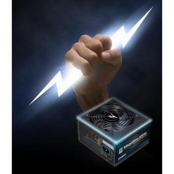 Zalman MegaMax 600W V2 ZM600-TXII, 600W, 200-240V, 50-60Hz, 5A, активный PFC, 20+4 pin ATX, черный (ZM600-TXII)