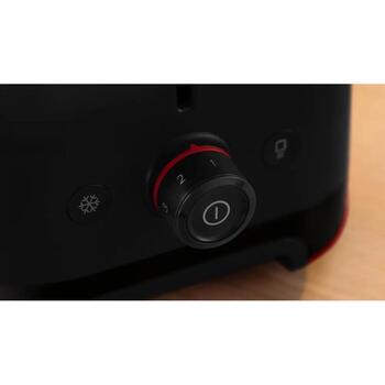 Bosch kompaktais tosteris TAT3M123, 950 W, 2 šķēles, plastmasa, melns, augsta pacelšana, automātiska izslēgšanās (TAT3M123)