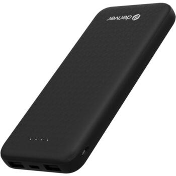 Denver Повербанк PBS-10010B КОД 117140000630, 10000mAh, 5V/2A, 2xUSB-A, LED индикатор (117140000630)