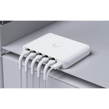 Ubiquiti UniFi Flex Mini 2.5G Управляемый USW-Flex-2.5G-5, 12.5 Gbit/s, 5x2.5G Ethernet, PoE, белый (USW-Flex-2.5G-5)