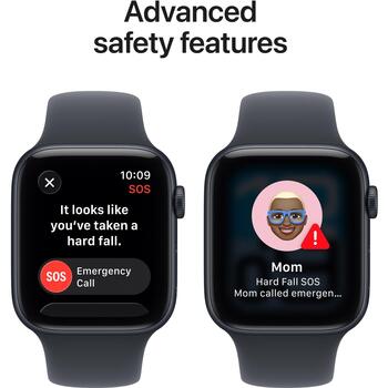 Apple Умные часы SE 3 GPS MEHQ4ET/A, 44 мм, Водонепроницаемые, Retina дисплей, 64 ГБ, Аккумулятор, GPS, Siri (MEHQ4ET/A)