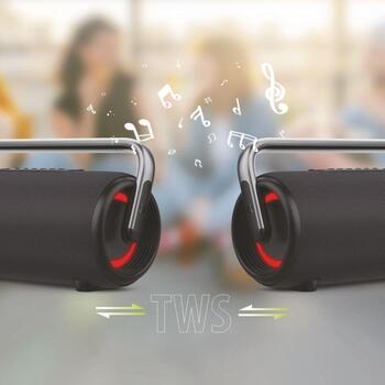 Manta Портативная Bluetooth колонка SPK325-BK, 80W, 10ч, Bluetooth 5.3, TWS, голосовой помощник, пауэрбанк (SPK325-BK)
