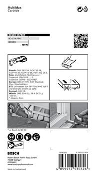 StarlockPlus PAII52APIT 1 gab., Svārstību daudzfunkcionālajiem darbarīkiem EXPERT PAII 52 APIT MULTIMAX GREMDZĀĢĒŠANAS ASMENS, 2608900030, BOSCH (2608900030)