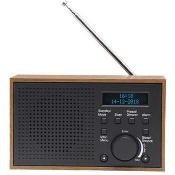 Denver Радиоприемник DAB-46DGR 111111000390, 2W, DAB+, FM, LCD, Будильник, 4xAA батареи (111111000390)