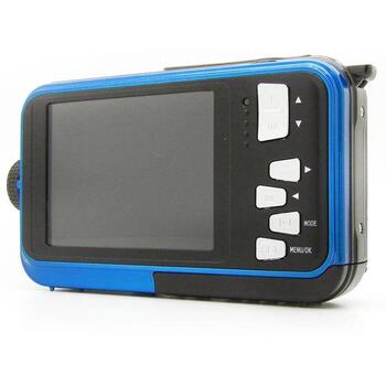 Easypix Цифровая фотокамера Aquapix W3027 Wave Marine 10034, 5MP, 2.7 дюйма, 4x цифровой зум, водонепроницаемая до 3 м, синяя (10034)