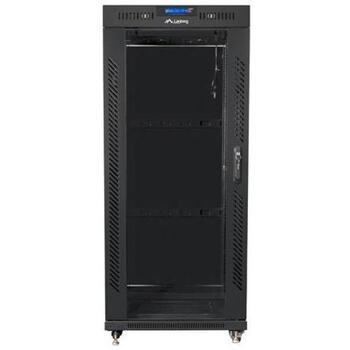 Lanberg стоячий шкаф 19 дюймов 27U FF01-8227-12BL, 800мм, 1200мм, 1438мм, 800кг, LCD дисплей, стеклянная дверь (FF01-8227-12BL)
