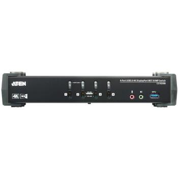 Aten 4-Port USB 3.0 4K DP MST KVM переключатель CS1924M, 4096 x 2160, 4x USB Type B, 2x USB Type A, 4x Audio 3,5mm, 4x DisplayPort (CS1924M-AT-G)