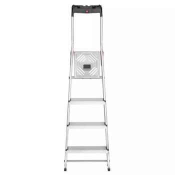 HAILO L60 StandardLine 038160407, 4 pakāpieni, 150 kg, 285 cm, alumīnijs, pretslīdes pakāpieni, locījuma aizsardzība (038160407)