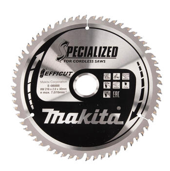T.C.T. Zāģripa 216X30X2,0mm 10° T-60, E-08888 MAKITA (E-08888)