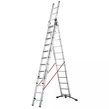 Hailo ProfiLOT S100 039312507, kombinējamās kāpnes, 3x12 pakāpieni, alumīnijs, 925cm, 150kg, LOT sistēma (039312507)