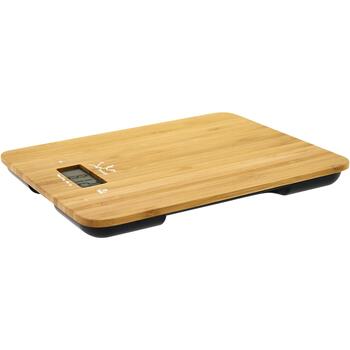 Jata Кухонные весы HBL0310, 15кг, 1г, 5мм бамбук, ЖК-дисплей, часы, таймер, g/kg/oz/lb/fl.oz (HBL0310)