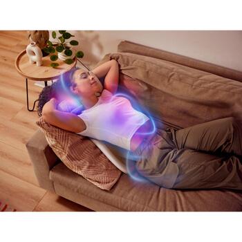 Homedics Виброакустическая массажная подушка BVA-HB150-EB, 5 режимов, Bluetooth, легкая, портативная (BVA-HB150-EB)
